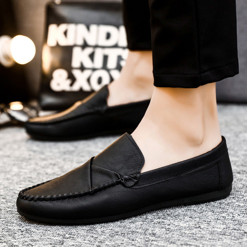 sengpashop Summer Men's Loafer Men's Shoes Casual Trend Korean Style British Wind Shoes  New Summer Soft Bottom Lazybones' Shoes