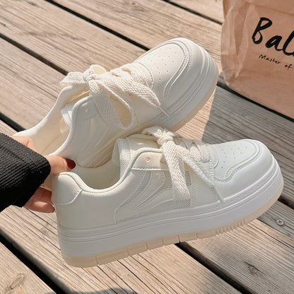 White Shoes for Women  New Summer Breathable Platform Canvas Shoes Casual Sneakers Beier Zz585 One Piece Dropshipping