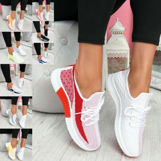 Summer New Women's Shoes Casual Fashion Breathable Running Sneaker Flying Woven Shoes Women's Sports Shoes