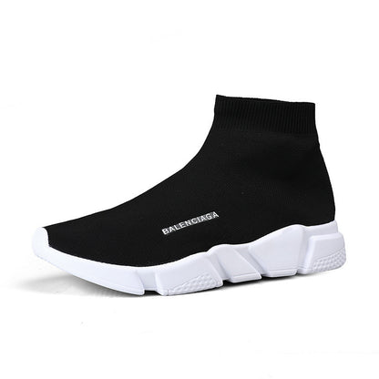 Stretch Sock Shoes Couple High-Top Men's Shoes Summer Breathable Gaobang Korean Style Trendy Lightweight Internet Celebrity Men Shoes