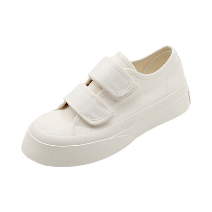 Wht Hot Sale Big Head Magic Stick Canvas Shoes Korean Style White Shoes Lolita Shoes  New Lazy Ugly-Cute Shoes