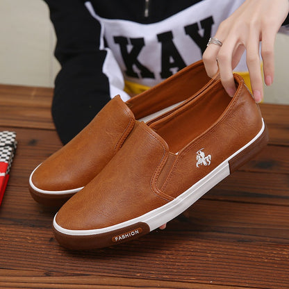 Men's Summer Slip-on White Shoes Men's Flat Shoes Male Skate Shoes Casual Work Shoes Cross-Border Southeast Asian Shoes