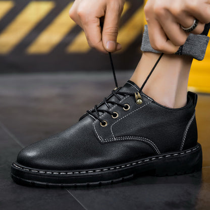 Summer Work Leather Shoes Casual Kitchen Men's Shoes Waterproof Non-Slip and Oilproof Chef Shoes Cross-Border Work Martin Labor Protection Shoes