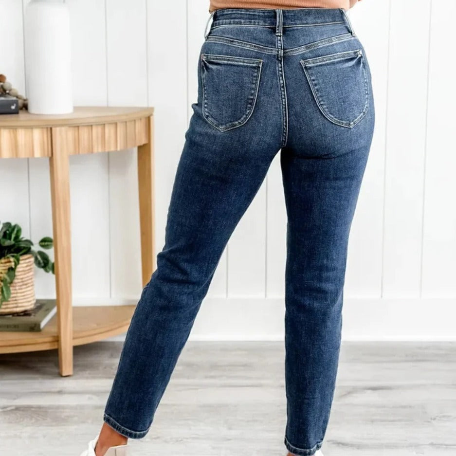 2024 Europe and America Cross Border Special Pants High Waist Elastic Slim Fit Pull-up Women's Jeans