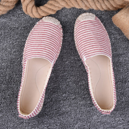 Linen Women's Shoes Fisherman Shoes Women's Summer Soft-Soled Canvas Shoes Old Beijing Leisure Cloth Shoes Women's Slip-on Pumps