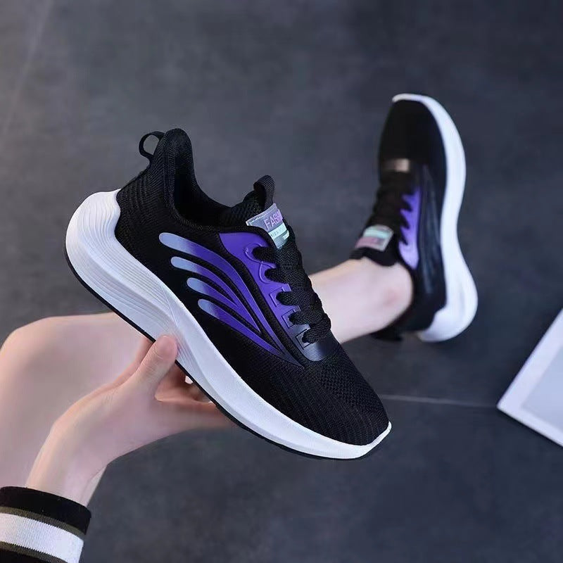 Women's Shoes Sneaker  Outdoor Women's Casual Shoes Fashion Foreign Trade Flying Woven Breathable Ladies Lightweight Sneaker