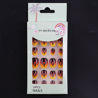 sengpan Children's Fake Nails Pieces Boxed Wear Armor Nail Art