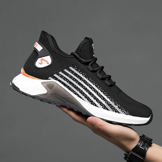 Plus Size New Breathable Mesh Cloth Shoes Wild Running Fashionable Sports Shoes Extra Large Men's Shoes Flying Woven Shoes Board Shoes