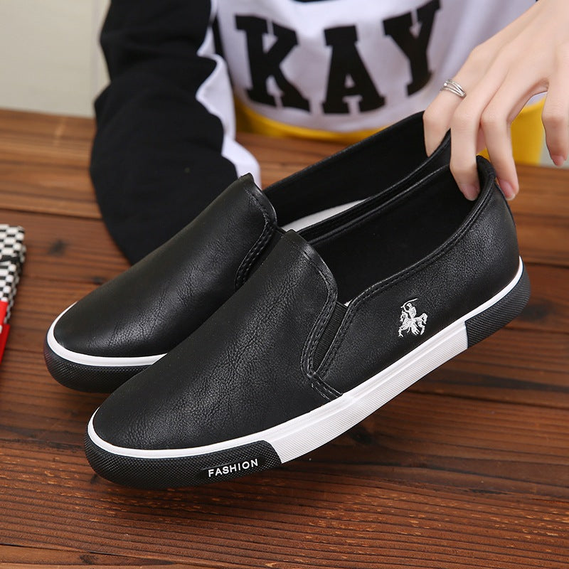 Men's Summer Slip-on White Shoes Men's Flat Shoes Male Skate Shoes Casual Work Shoes Cross-Border Southeast Asian Shoes