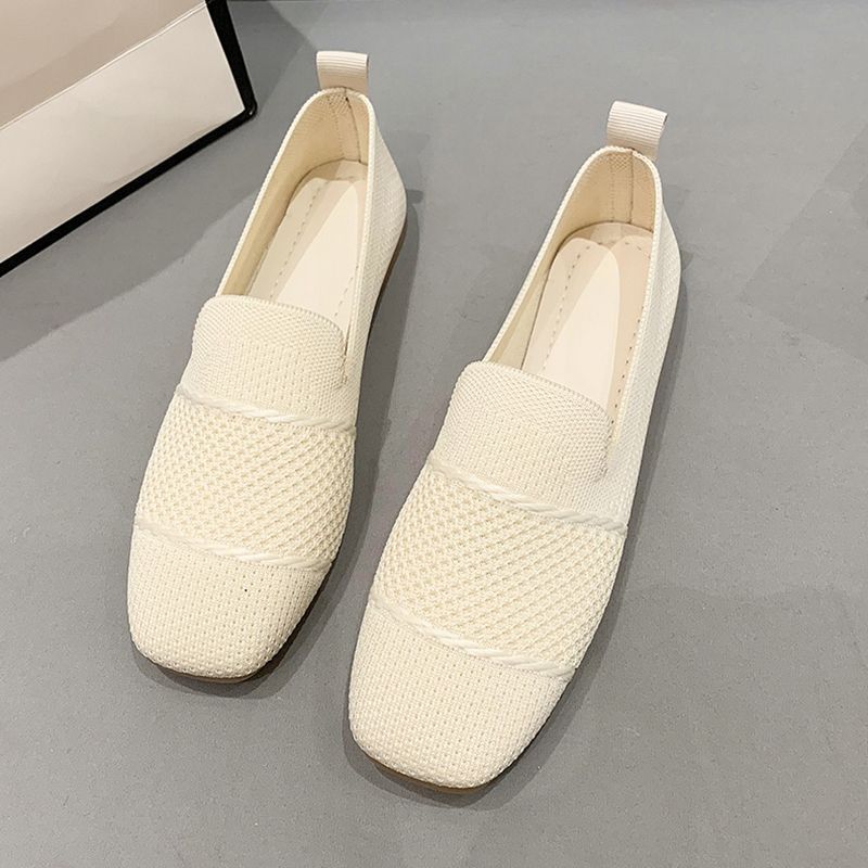 New Summer Breathable Flying Woven Women's Shoes Casual Shoes Flat Shoes Women's Pumps Work Shoes Mesh Surface Shoes Soft Sole Shoes