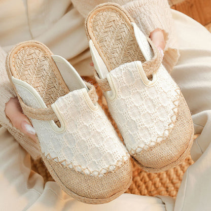 New Low-Cut Slip-on Old Beijing Cloth Shoes Linen Shoes Fresh Ethnic Style Women's Shoes Wholesale