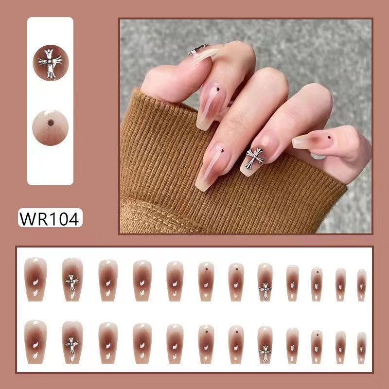 sengpan Blooming Gradient Piece Removable Finished Wear Nail Art