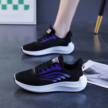 Women's Shoes Sneaker  Outdoor Women's Casual Shoes Fashion Foreign Trade Flying Woven Breathable Ladies Lightweight Sneaker