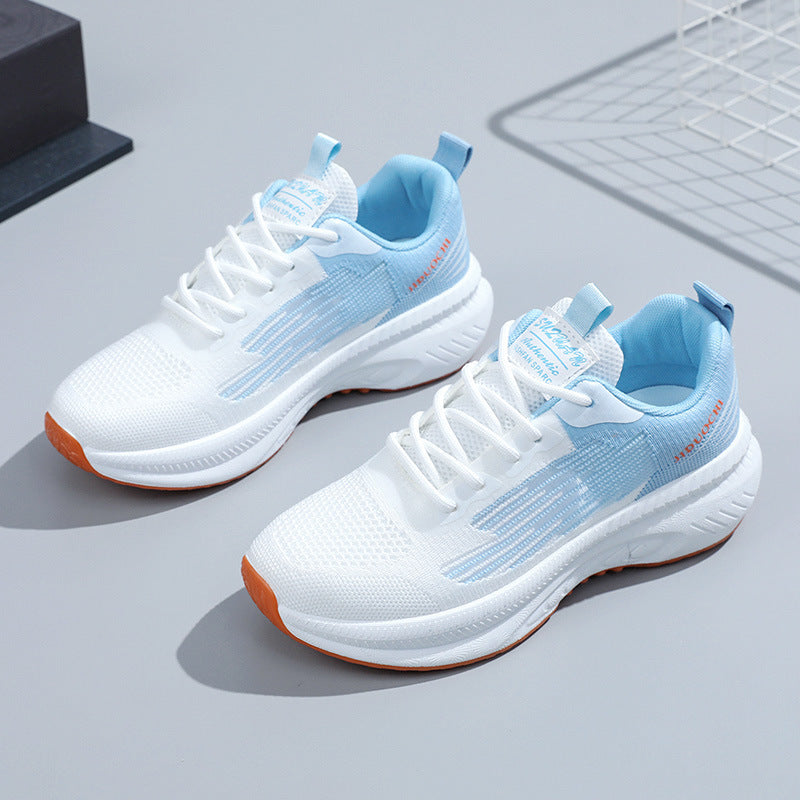 Women's White Shoes Foreign Trade Wholesale Platform Light Running Shoes Fashionable Stylish Outfit Spring Breathable Sneaker Women's Shoes