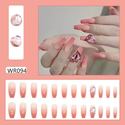 sengpan Blooming Gradient Piece Removable Finished Wear Nail Art