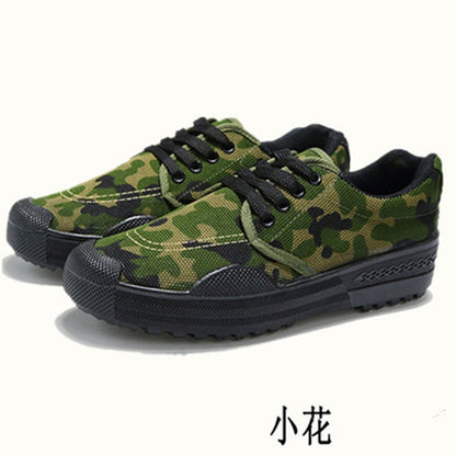 Spring and Autumn Liberation Shoes Men's Training Shoes Yellow Rubber Shoes Construction Site Work Shoes Labor Protection Shoes Canvas Farm Shoes Yellow Sneaker