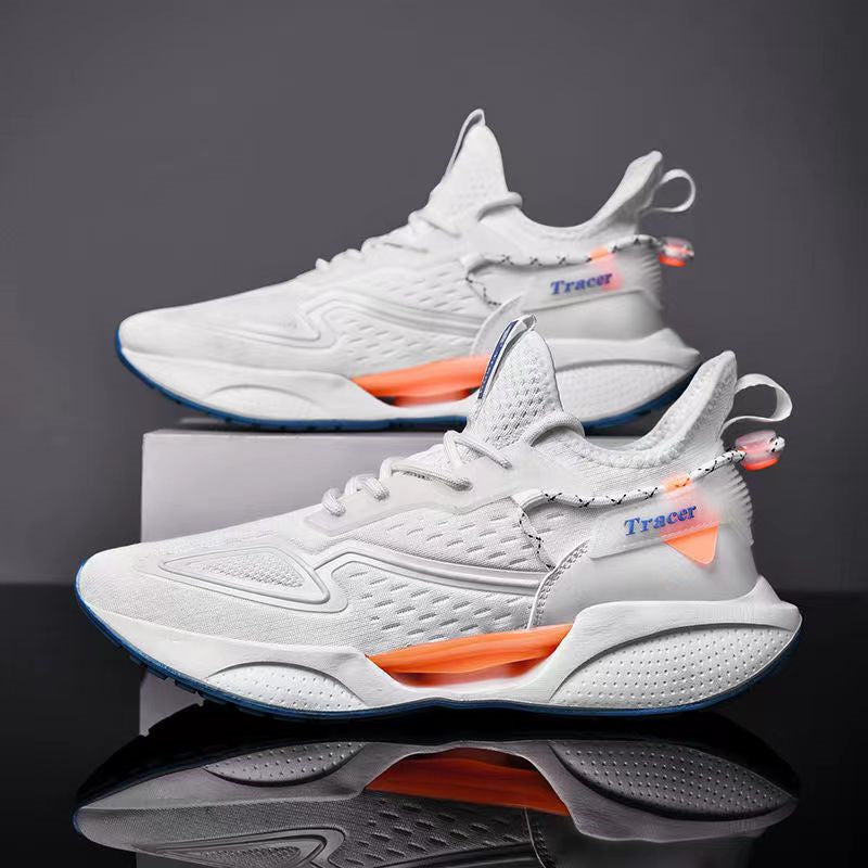 New Cross-Border Foreign Trade Wholesale Casual Sneaker Men's Mesh Breathable Soft Bottom Running Shoes Korean Fashion Coconut Shoes