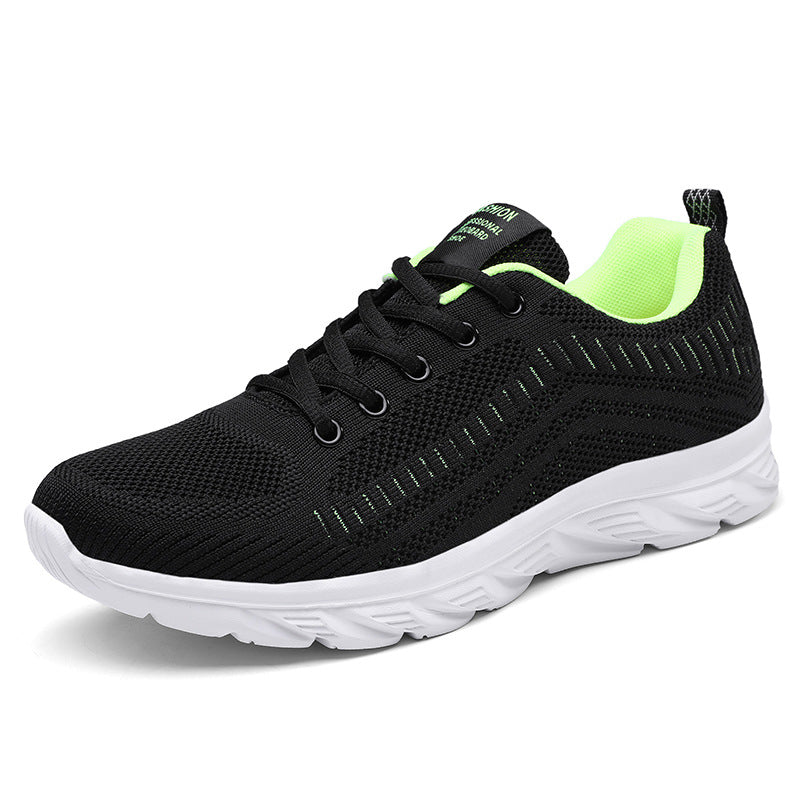 sengpashop Spring and Autumn New Sports Casual Shoes Cross-Border Men's plus Size Breathable Mesh Flyknit Running Shoes Travel Men's Shoes Wholesale