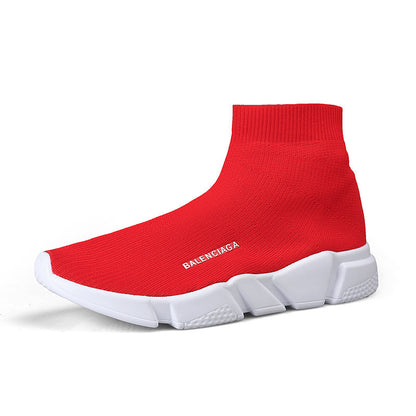 Stretch Sock Shoes Couple High-Top Men's Shoes Summer Breathable Gaobang Korean Style Trendy Lightweight Internet Celebrity Men Shoes