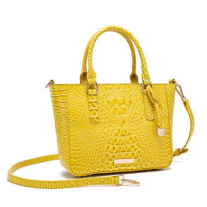 SENGPAN New 2025 New  independent station hand-held underarm crossbody tote retro women's bag Brahman crocodile pattern