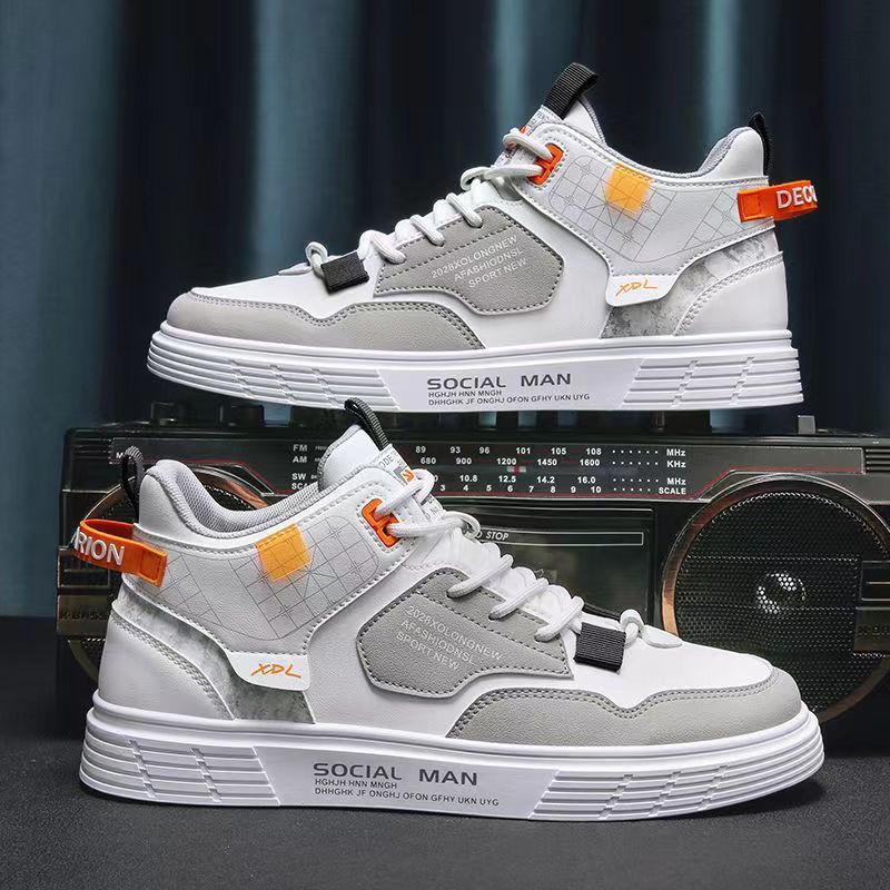 sengpashop Spring and Autumn New Breathable Fashion Casual Men's Shoes Korean Style Versatile Outdoor Sports White Shoes Trendy Shoes 2260