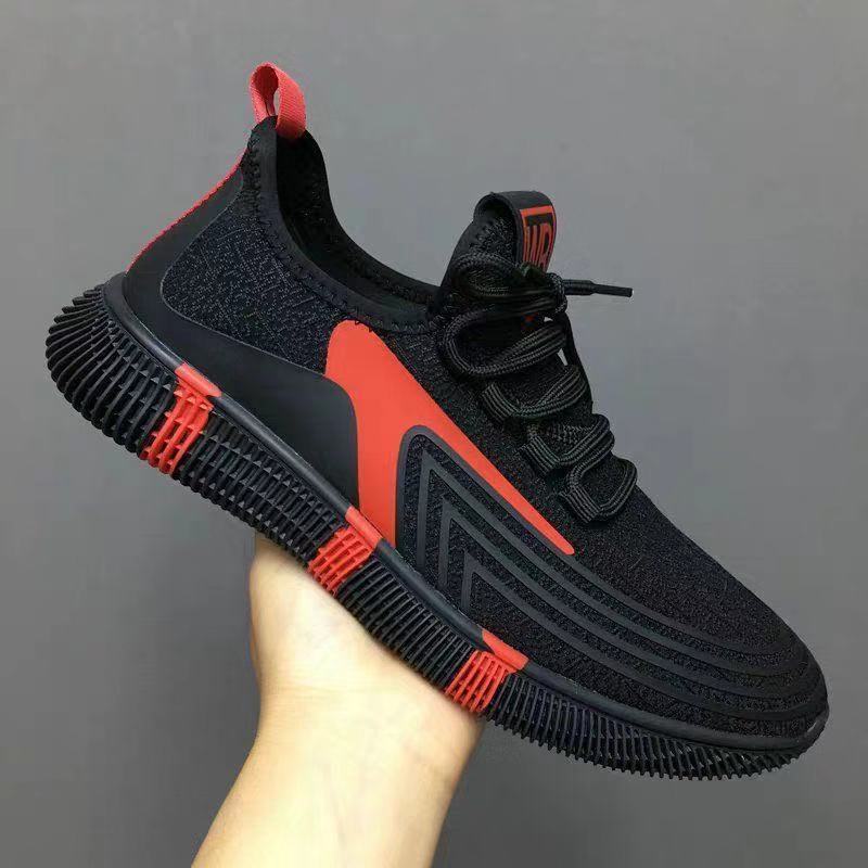 sengpashop Cross-Border Foreign Trade Men's Casual Shoes Men's Fashionable All-Matching Sneaker Men's Shoes Flying Woven Breathable Mesh Cloth Shoes Manufacturer