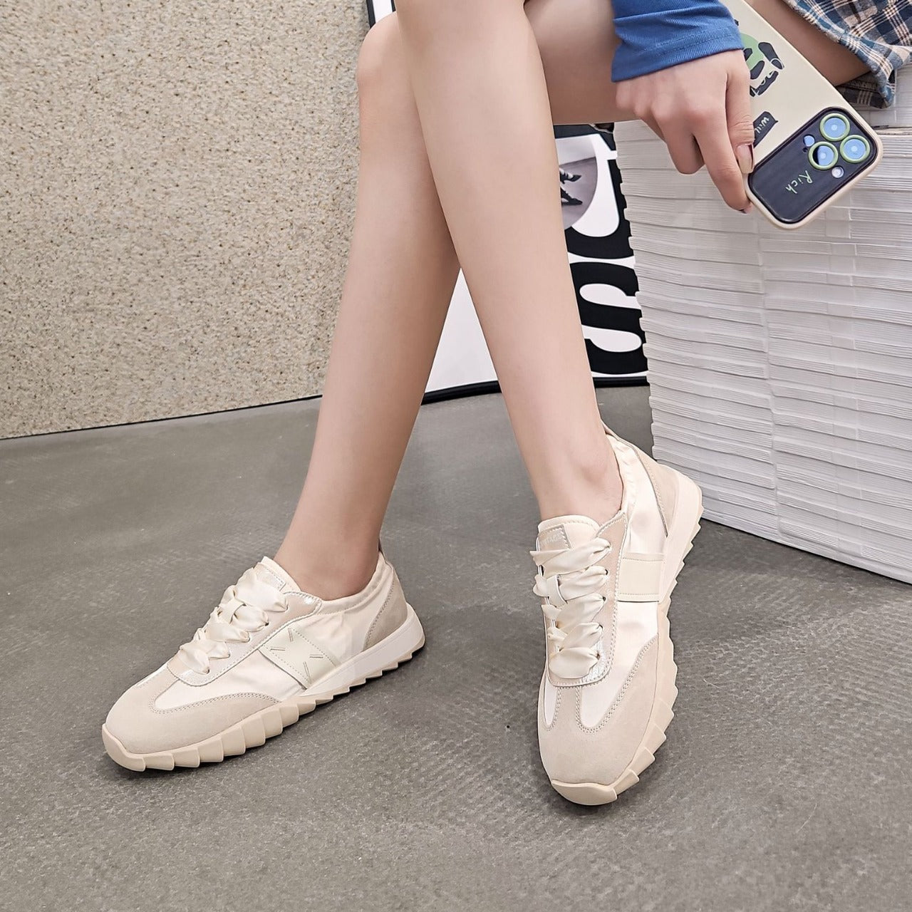 Summer New Shoes Women's Ice Silk Cloth Shoes Casual Leather Shoes Desun Shoes Flat Shoes Wholesale Delivery