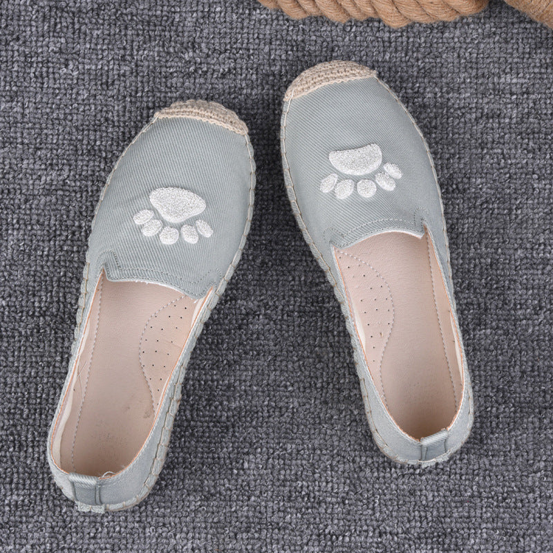 Linen Women's Shoes Fisherman Shoes Women's Summer Soft-Soled Canvas Shoes Old Beijing Leisure Cloth Shoes Women's Slip-on Pumps