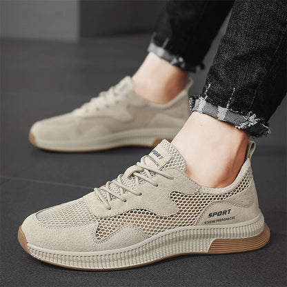 Spring and Summer Men's Flying Woven Shoes Fashionable All-Match Lightweight Outdoor Sports Mesh Shoes Driving Shoes Running Shoes