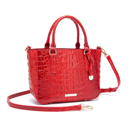 SENGPAN New 2025 New  independent station hand-held underarm crossbody tote retro women's bag Brahman crocodile pattern