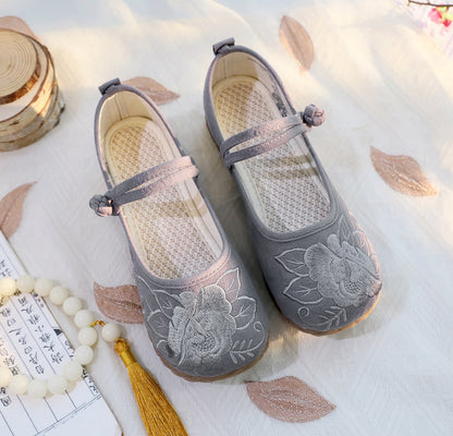 Taiyi Beijing Traditional Embroidered Shoes Women's Han-Style Shoes Antique Elegant Ethnic Style Shoes Cloth Shoes Mother Shoes Non-Slip Walking