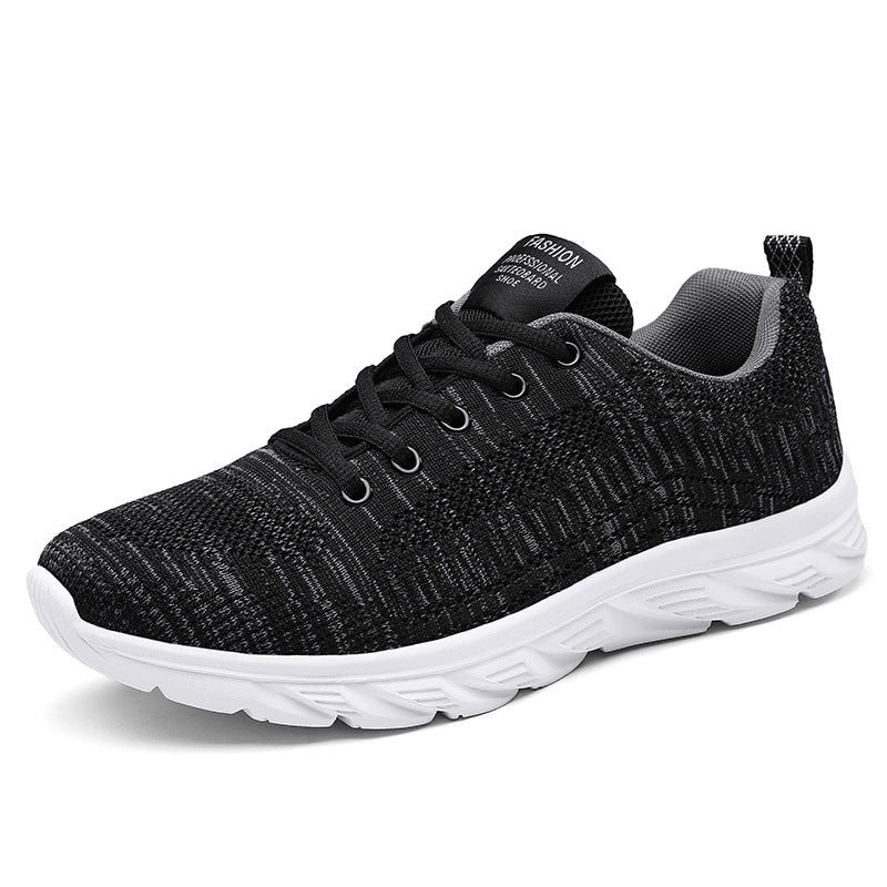 sengpashop Spring and Autumn New Sports Casual Shoes Cross-Border Men's plus Size Breathable Mesh Flyknit Running Shoes Travel Men's Shoes Wholesale