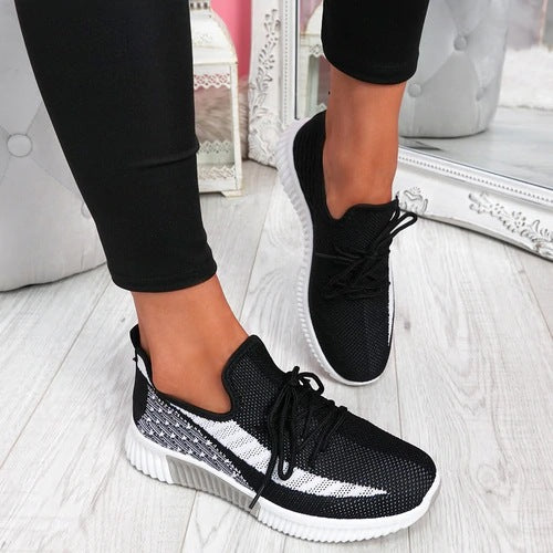 Summer New Women's Shoes Casual Fashion Breathable Running Sneaker Flying Woven Shoes Women's Sports Shoes