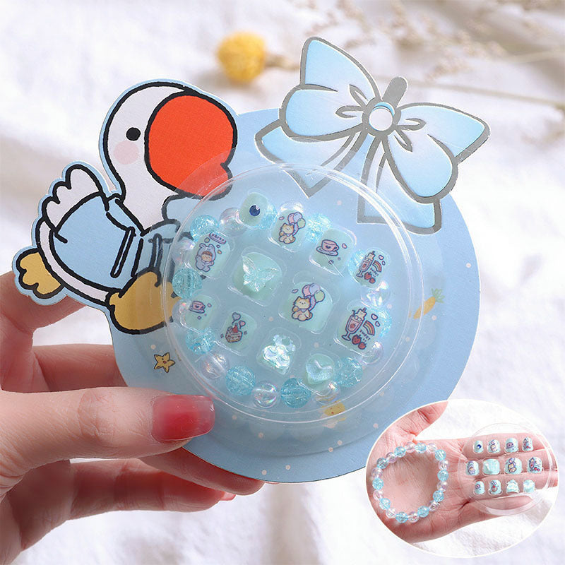 sengpan Children's Bracelet Ring Cartoon Combination Toy Beaded Nail Art