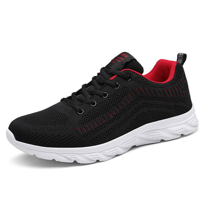 sengpashop Spring and Autumn New Sports Casual Shoes Cross-Border Men's plus Size Breathable Mesh Flyknit Running Shoes Travel Men's Shoes Wholesale