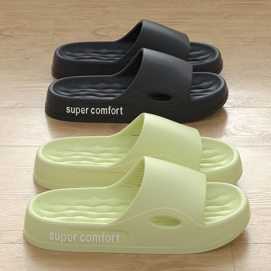 Slip-on Slippers Men's Summer Home Thick Bottom Indoor and Outdoor Eva Sandals Women's Non-Slip Bathroom Bath Wholesale