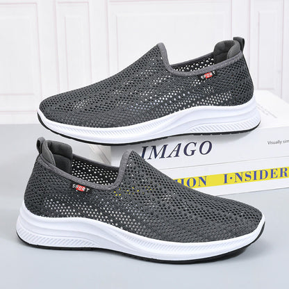 New Spring and Autumn Breathable Sports Men's Shoes Casual Sports Versatile Flying Woven Shoes Sports Men's Shoes