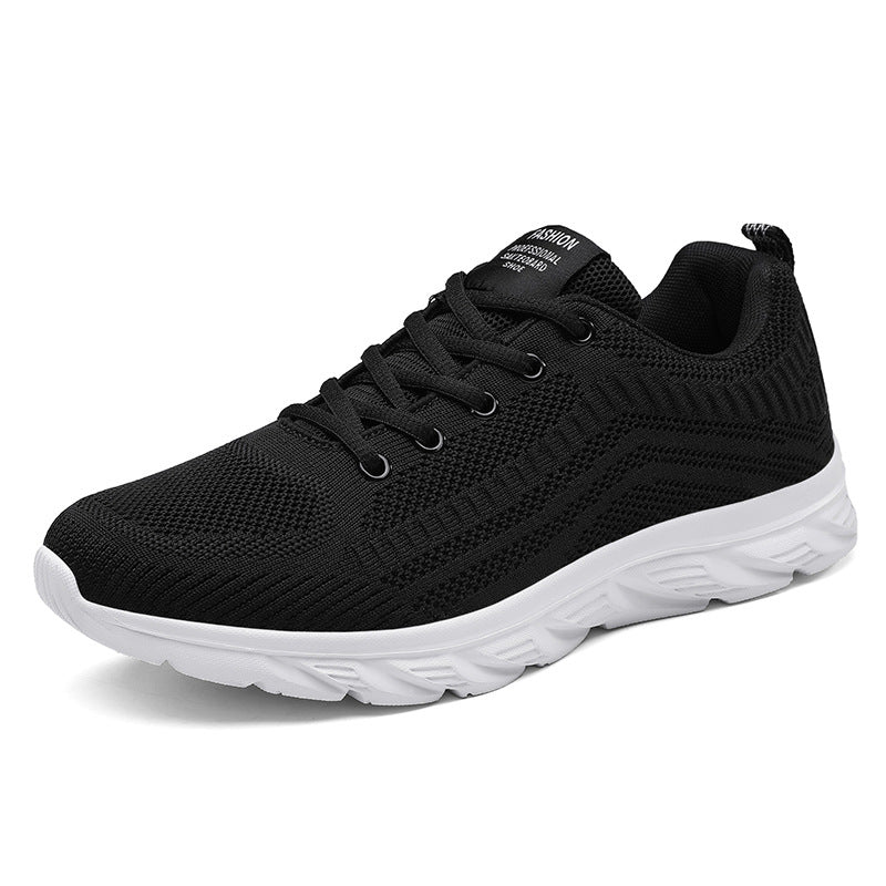 sengpashop Spring and Autumn New Sports Casual Shoes Cross-Border Men's plus Size Breathable Mesh Flyknit Running Shoes Travel Men's Shoes Wholesale