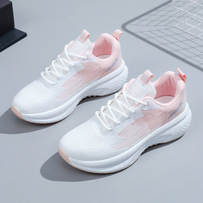 Women's White Shoes Foreign Trade Wholesale Platform Light Running Shoes Fashionable Stylish Outfit Spring Breathable Sneaker Women's Shoes