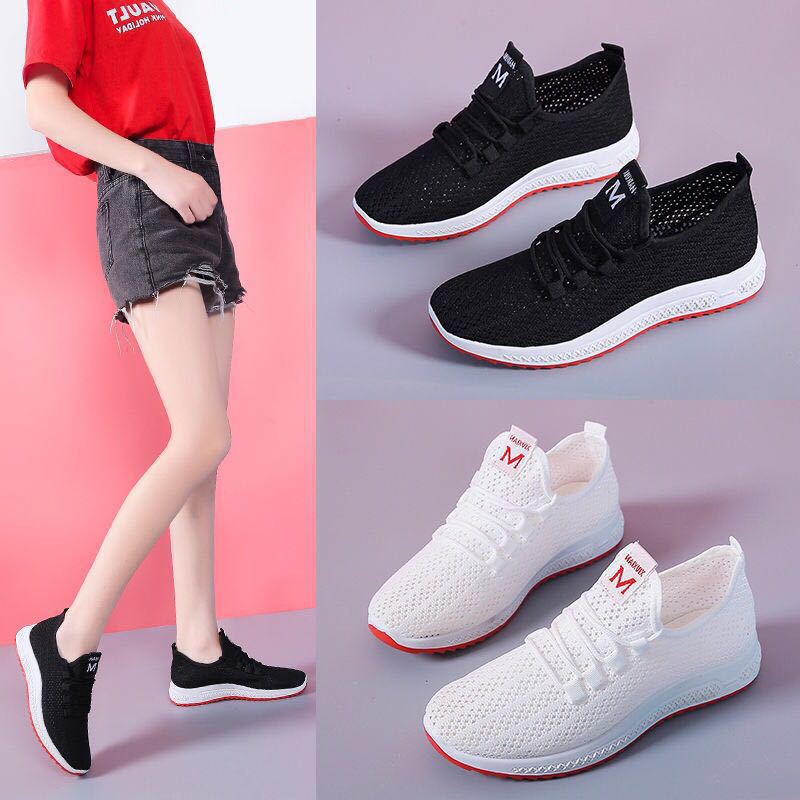 Old Beijing Cloth Shoes  New Korean Style Women's Running Sneaker Internet Celebrity Lightweight Casual Mesh Surface Shoes Soft Bottom Pumps