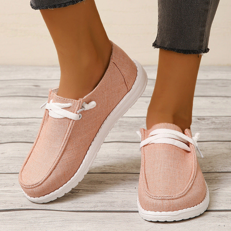 Spring and Summer New Women's Lightweight Comfortable Canvas Shoes Cloth Breathable Flat Shoes Women's   Hot