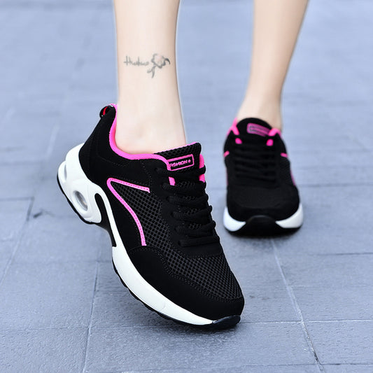 New Shoes Women's New Black Mesh Women's Shoes Mesh Surface Shoes Lady Mom Sneaker Breathable Casual Foreign Trade Style