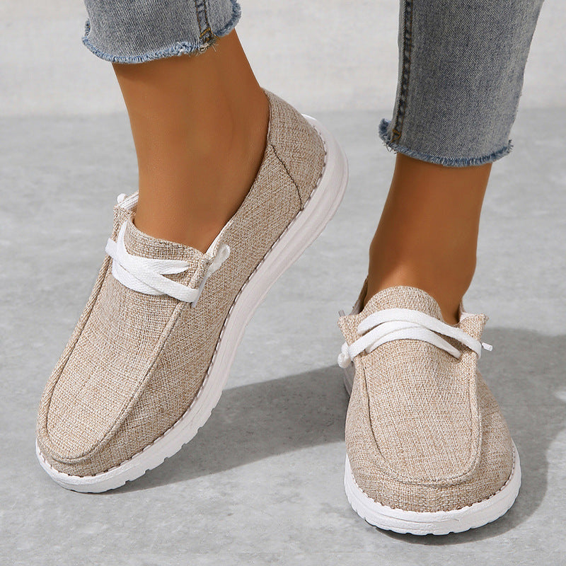 Spring and Summer New Women's Lightweight Comfortable Canvas Shoes Cloth Breathable Flat Shoes Women's   Hot