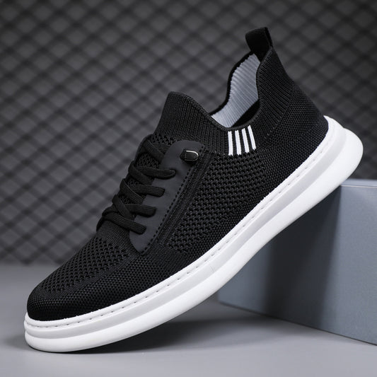 New Fly-Knit Sneakers Cross-Border  Men's Casual All-Matching Fashion Trendy Breathable Running Shoes Shoes