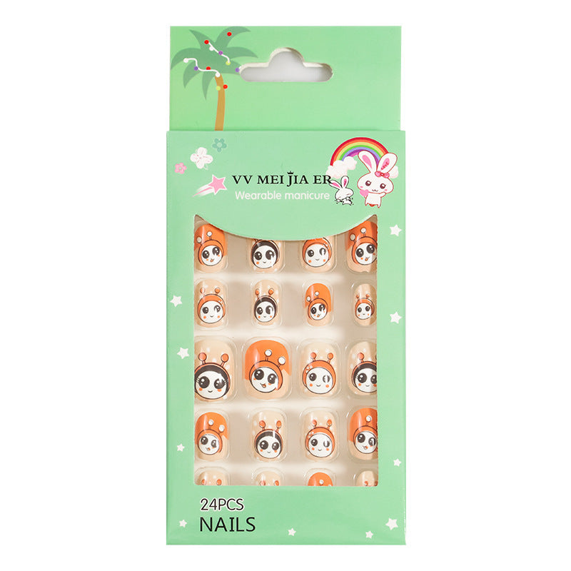 sengpan Children's Fake Nails Pieces Boxed Wear Armor Nail Art