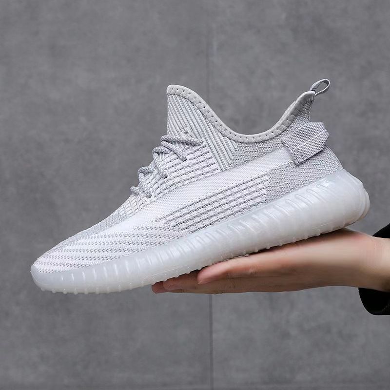 sengpashop Summer Breathable  New Spring Men's Shoes Flying Woven Sports Leisure Mesh Surface Shoes Mesh Surface Running Men's Coconut Fashion Shoes