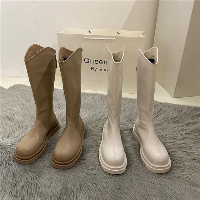 Internet Celebrity below the Knee Boots Women's Fall  New Platform Thin Flat Fashion Stocking Knight Boots Tide