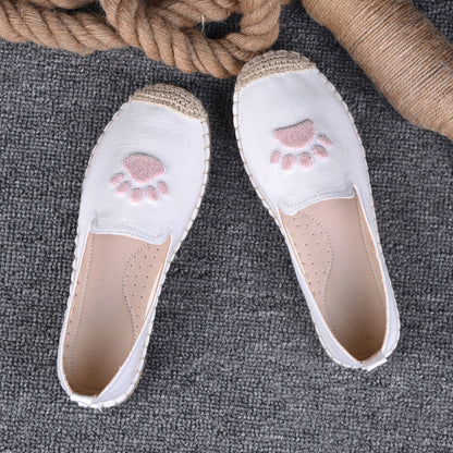 Linen Women's Shoes Fisherman Shoes Women's Summer Soft-Soled Canvas Shoes Old Beijing Leisure Cloth Shoes Women's Slip-on Pumps