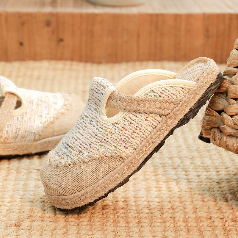 New Low-Cut Slip-on Old Beijing Cloth Shoes Linen Shoes Fresh Ethnic Style Women's Shoes Wholesale