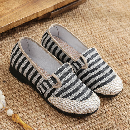 Slip-on Lofter Non-Slip Soft Bottom Mom Shoes Old Beijing Cloth Shoes Casual Pumps Women's Shoes Breathable Classic Style Shallow Mouth